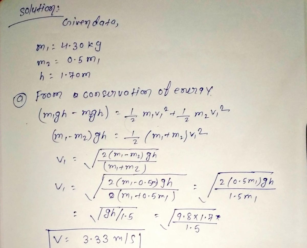 Physics homework question answer, step 1, image 1